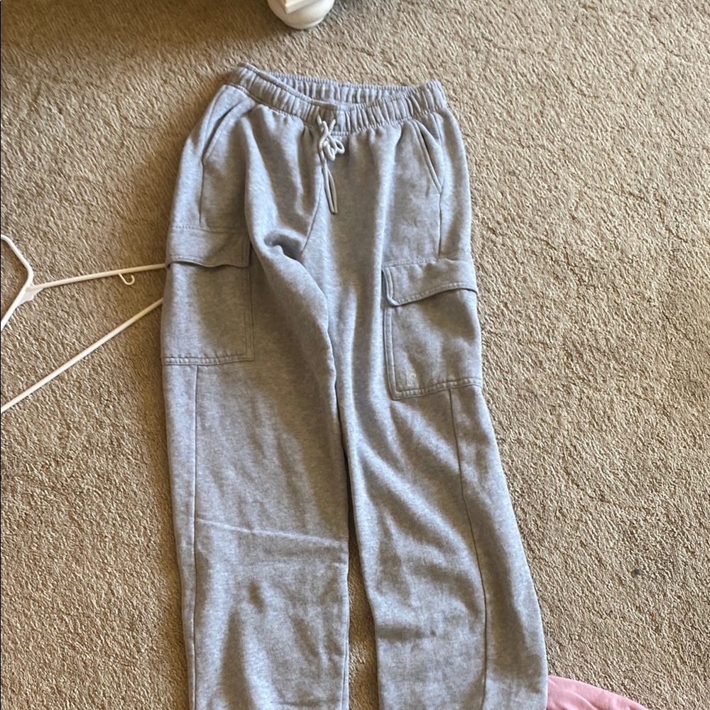 Gray Cargo Sweatpants